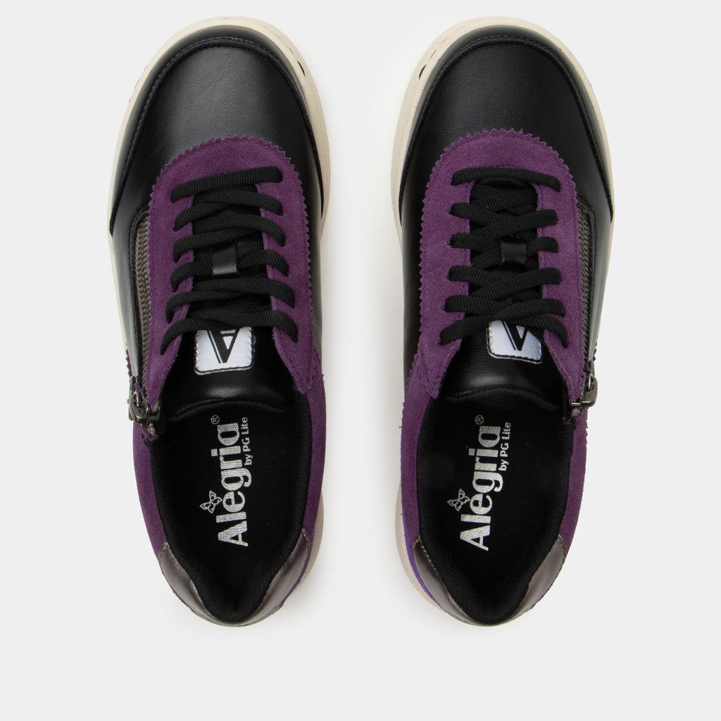 Averie Black Purple shoe on a Sportform outsole AVE-6385_S4