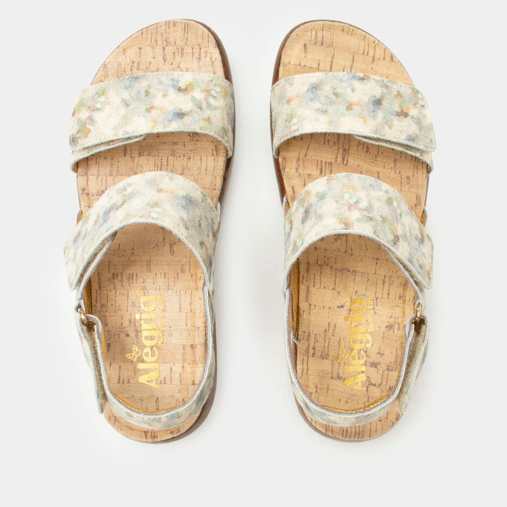 Bailee Conjure sandal| Printed beige leather sandal on a non-flexing rocker outsole.