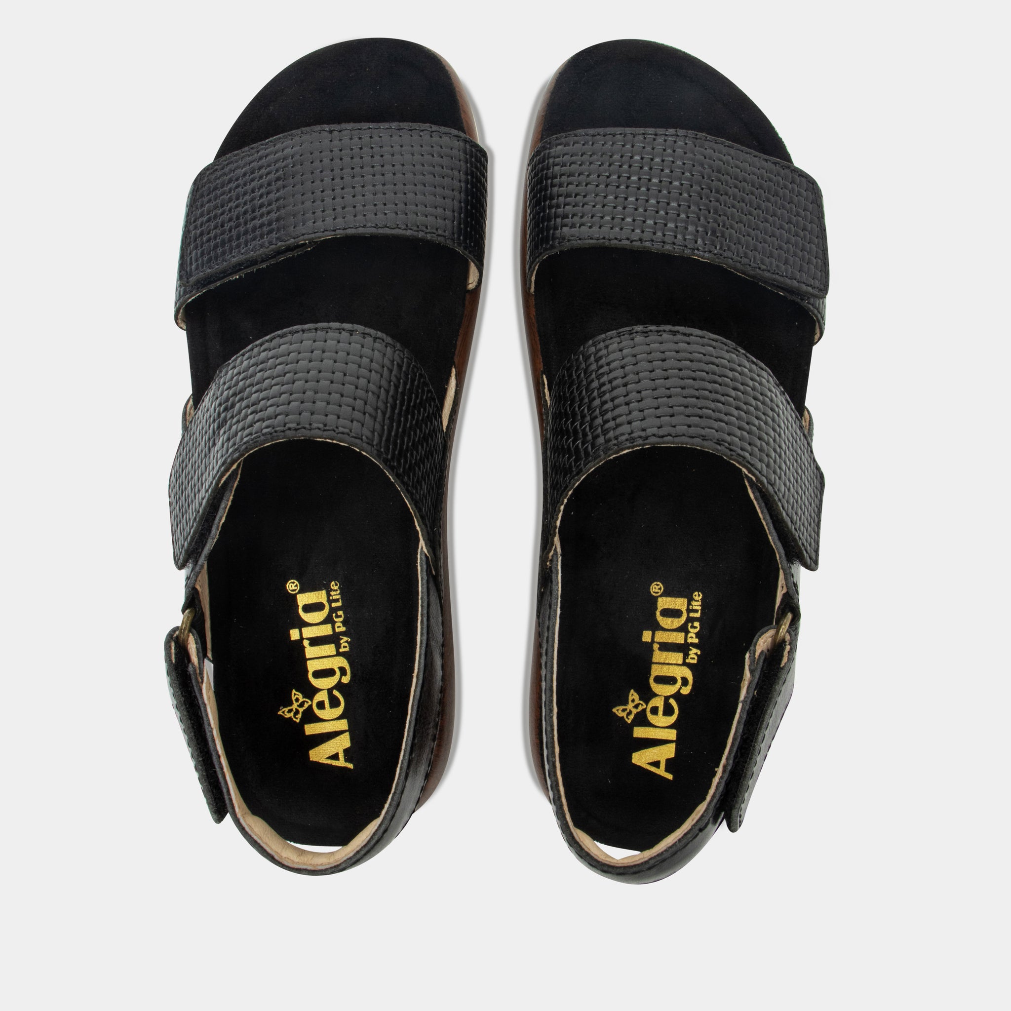 Bailee Woven Noir Sandal - Alegria Shoes