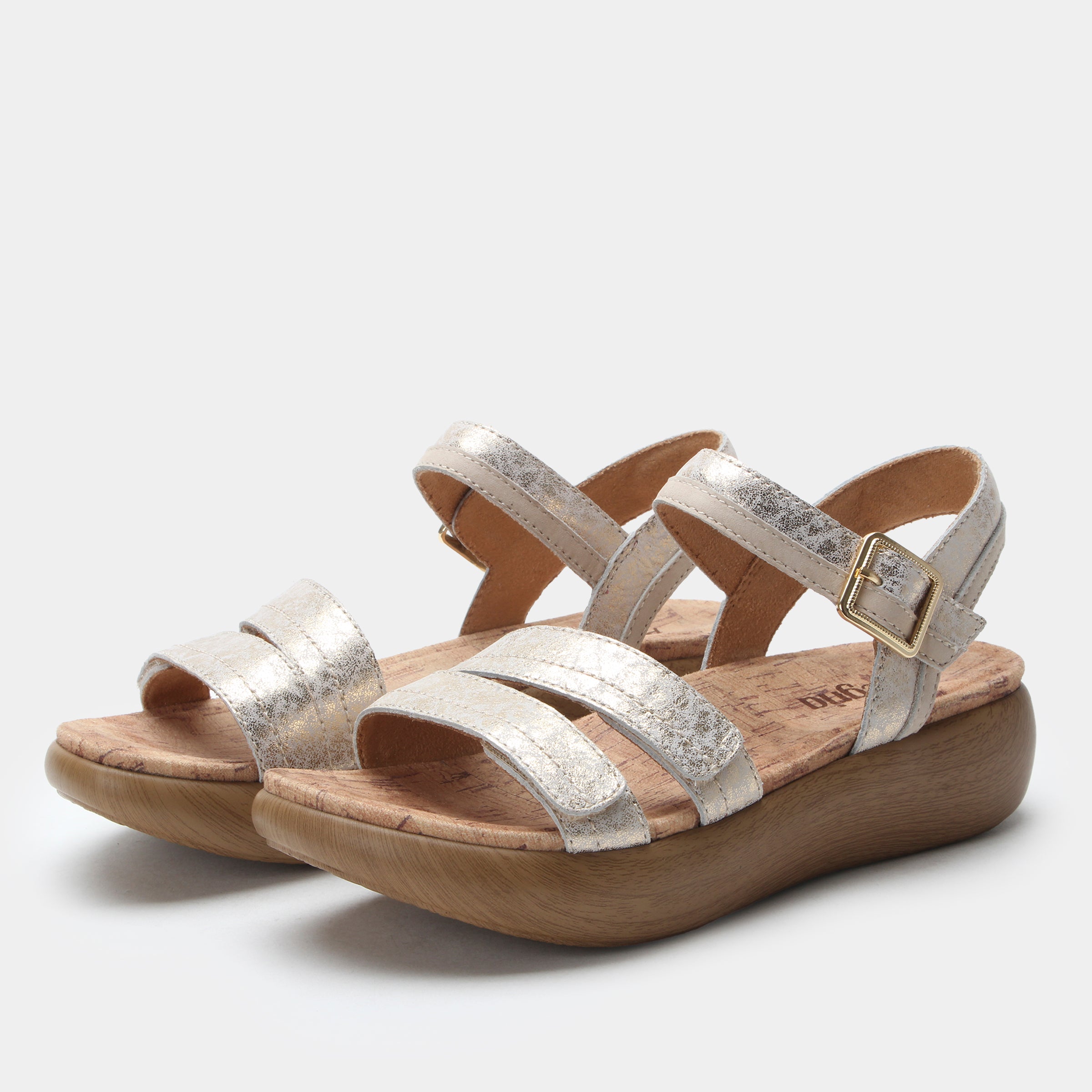 Blinda Champagne Sandal - Alegria Shoes