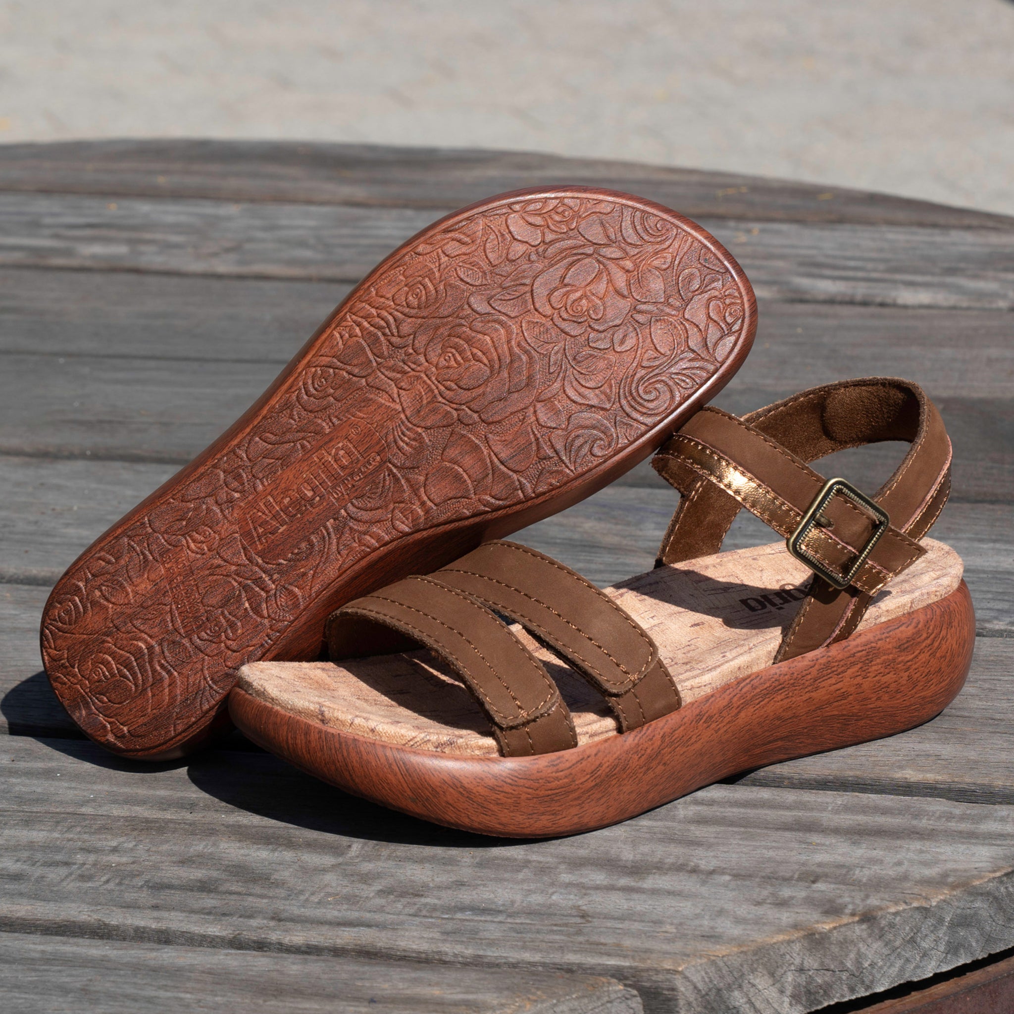 Blinda Pecan Sandal - Alegria Shoes