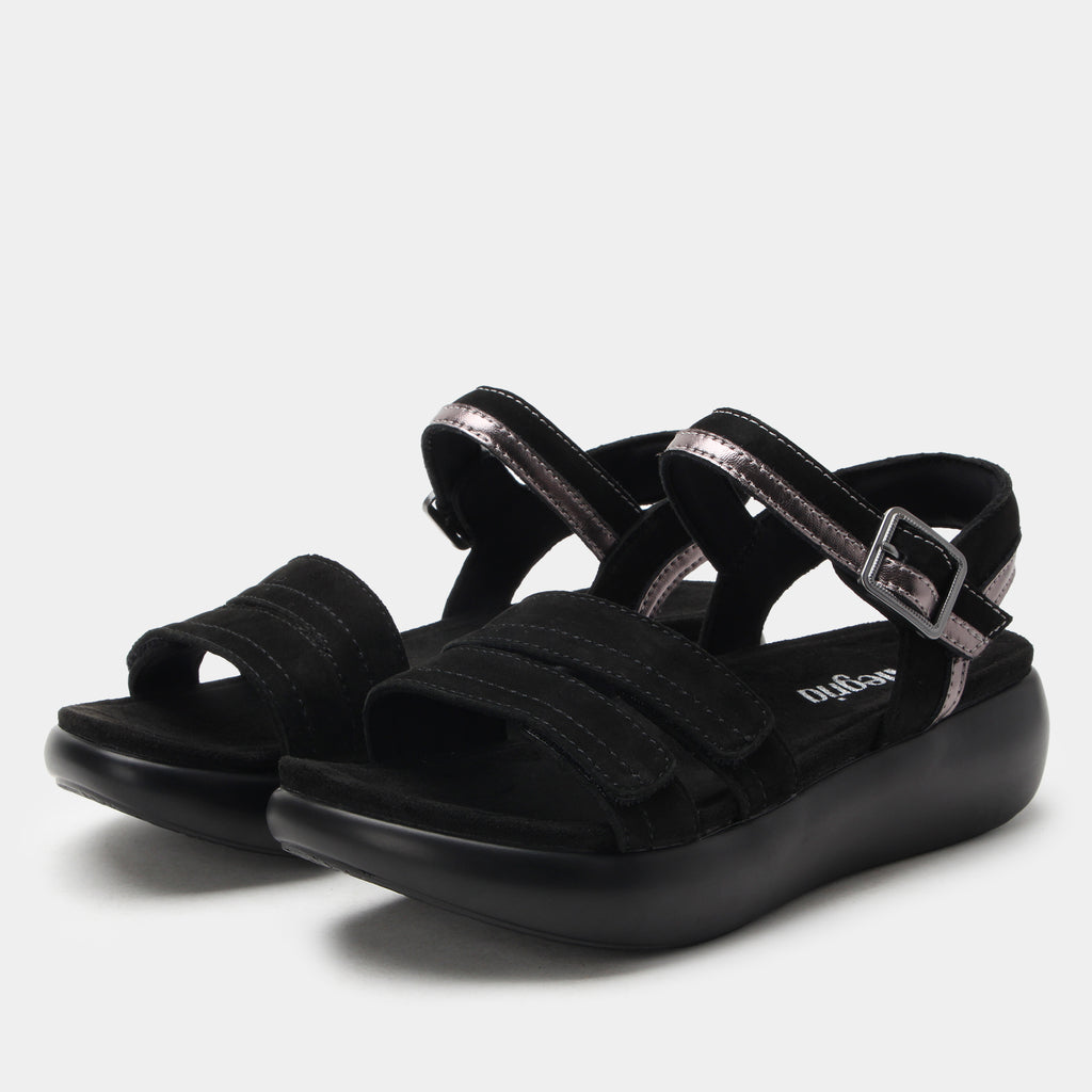Blinda Black Sandal | Alegria Shoes