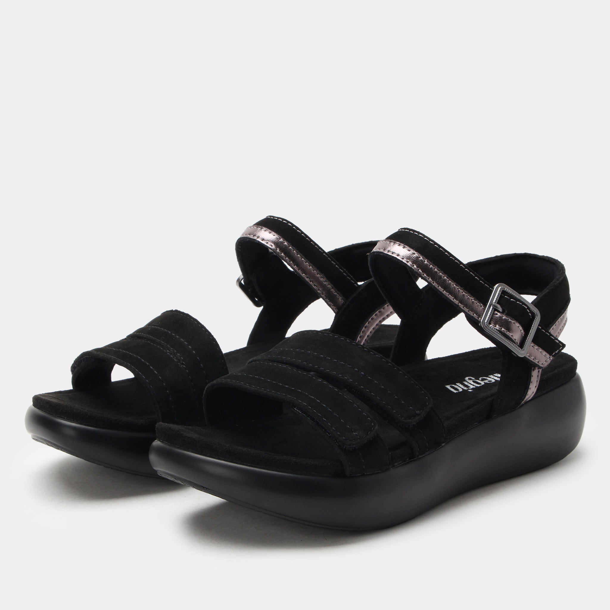 Blinda Black Sandal - Alegria Shoes