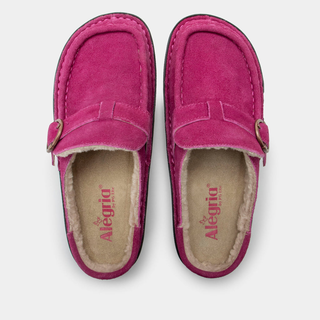 Brigid Magenta Clog on a Mini rocker bottom outsole - BRI-6166_S4