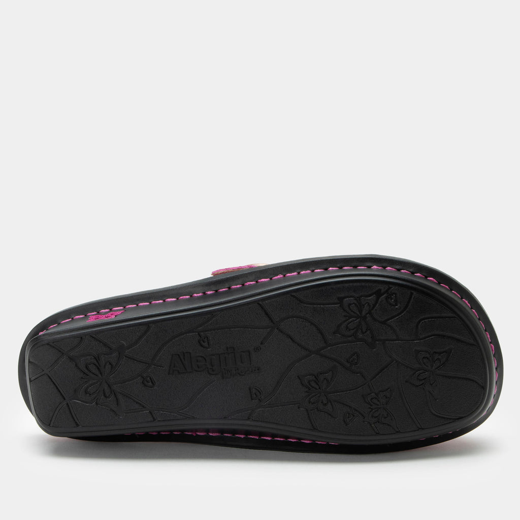 Brigid Magenta Clog on a Mini rocker bottom outsole - BRI-6166_S6