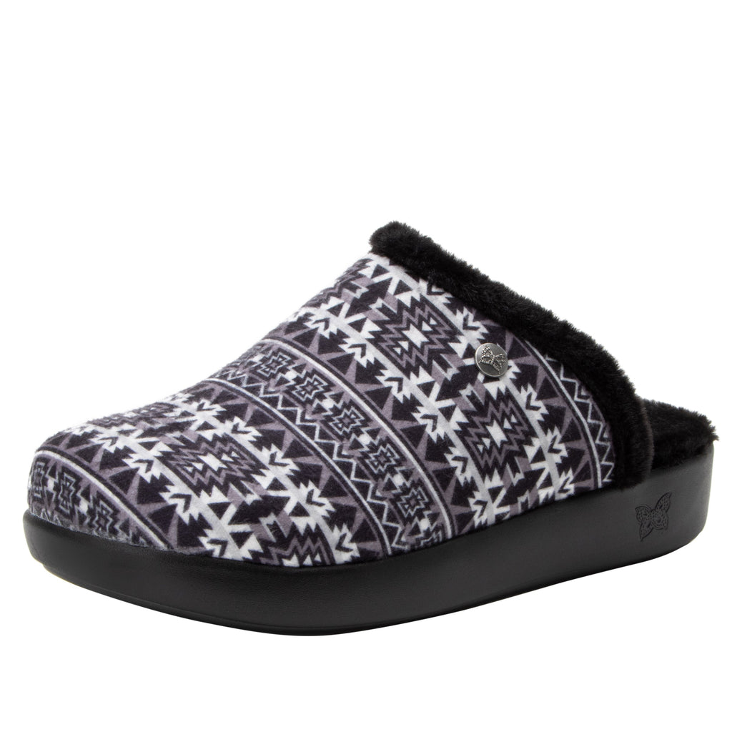 Comfee Santa Fe Grey backless plush slipper with a cozy comfort outsole - COM-7634_S1