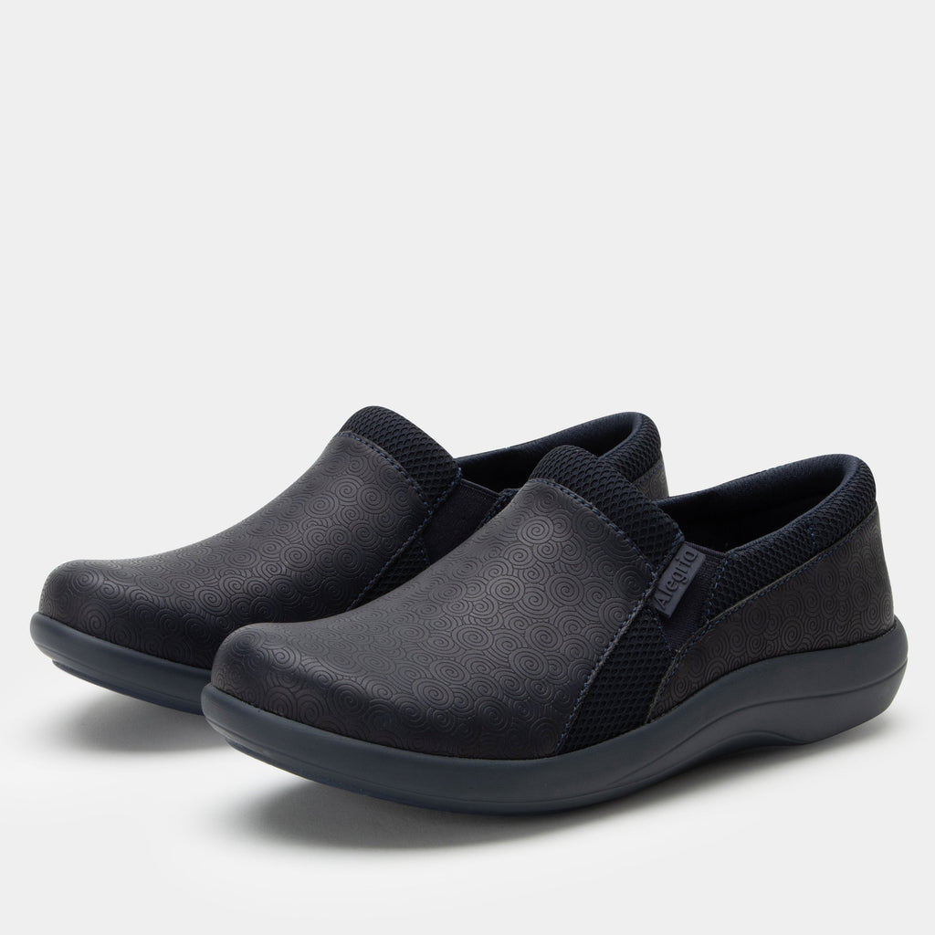 Duette Swirl Wind Navy sport rocker shoe on a lightweight responsive polyurethane outsole. DUE-6312_S1
