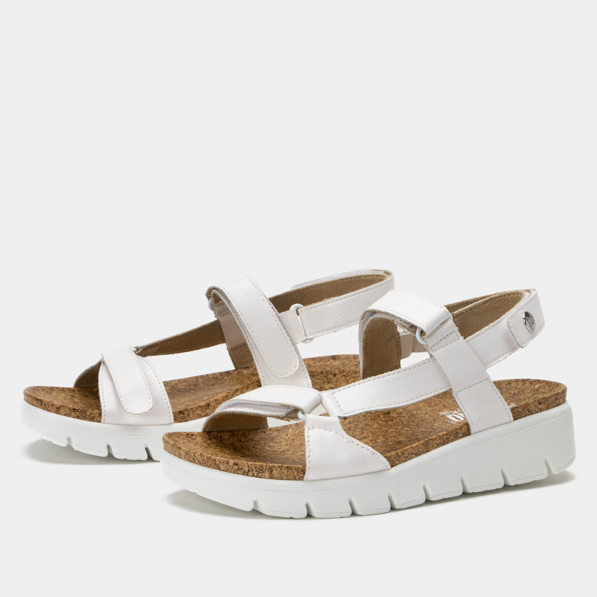 Henna White Sandal | Alegria Shoes