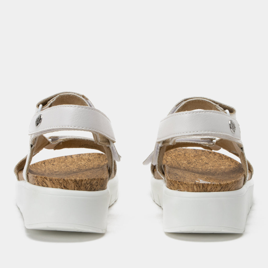 Henna White Sandal | Alegria Shoes