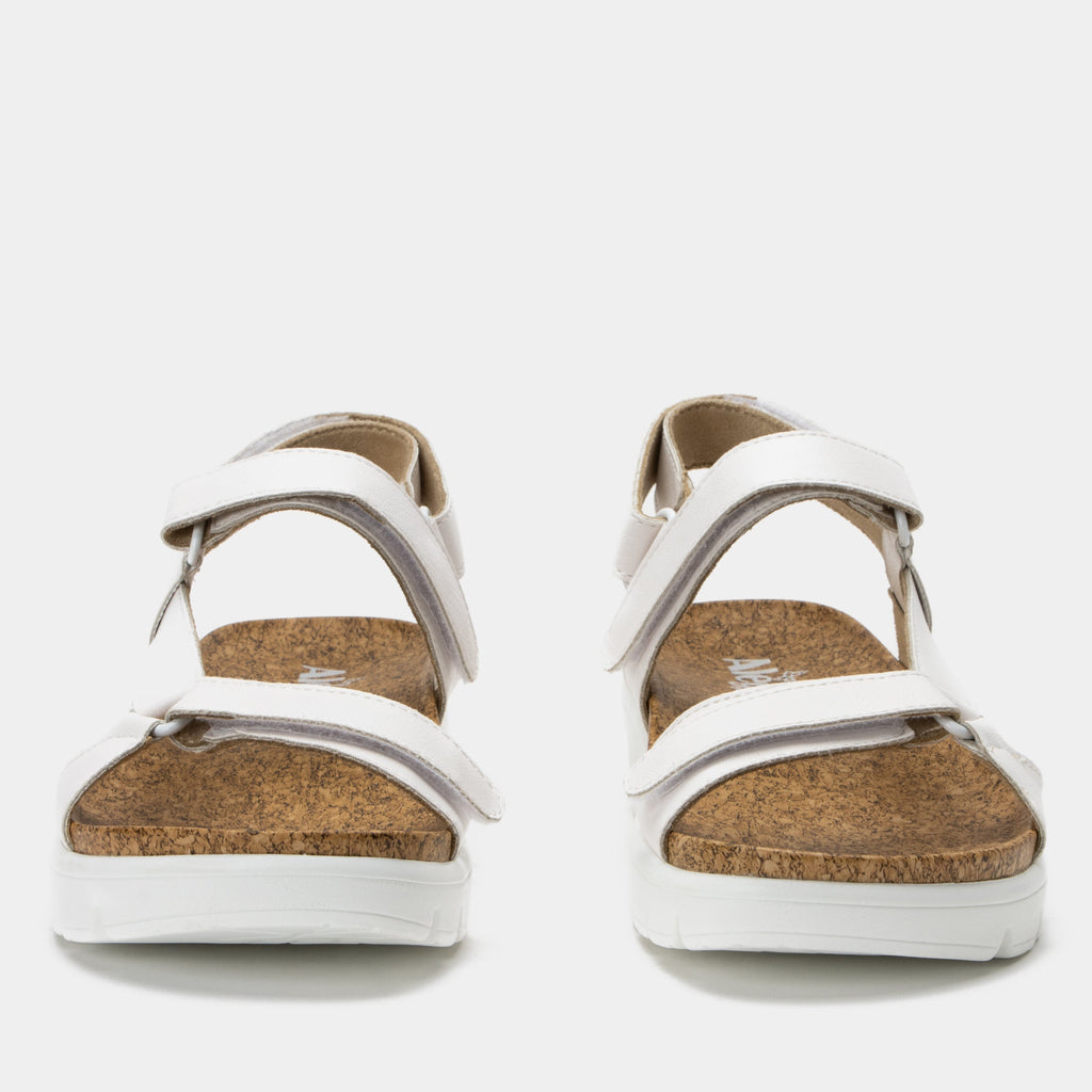 Henna White Sandal | Alegria Shoes