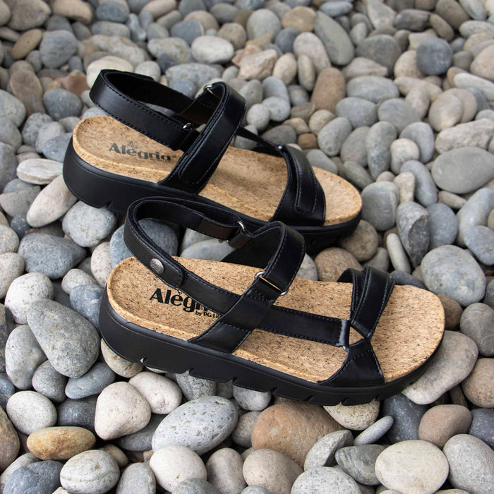 alegria Henna Black Sandal