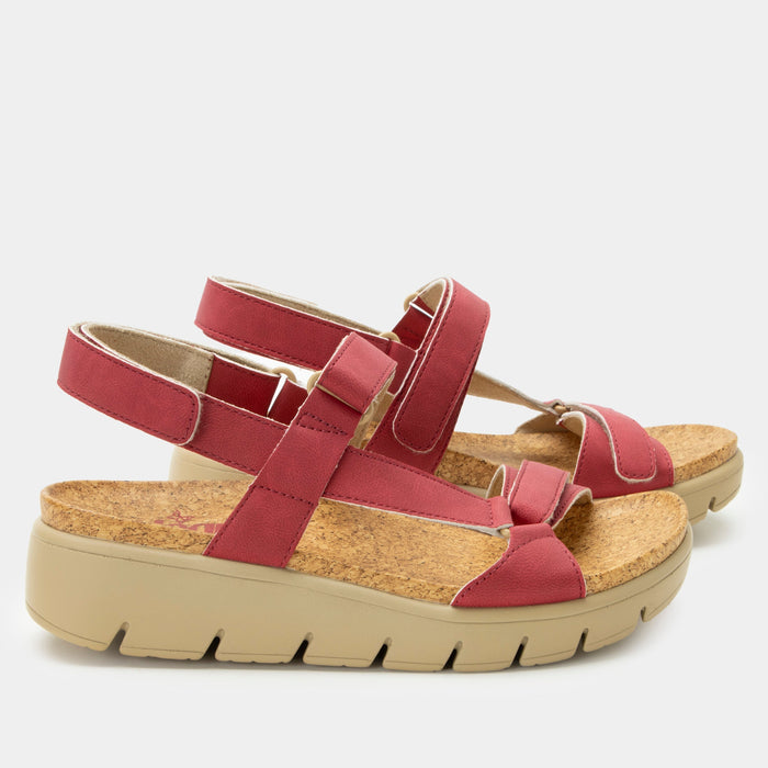 alegria Henna Washed Ruby Sandal