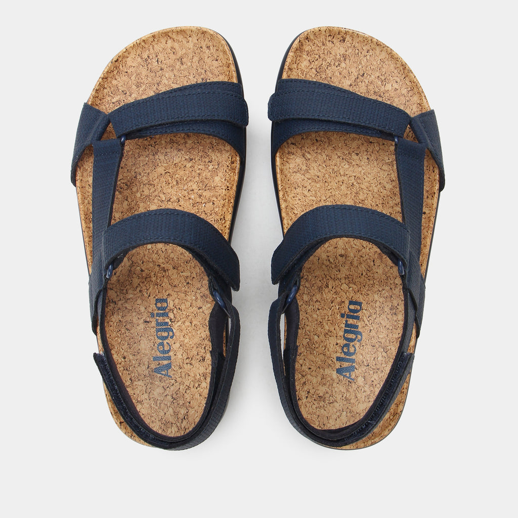 Henna Netted Navy Sandal | Alegria Shoes