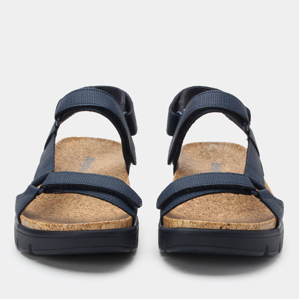 Henna Netted Navy Sandal | Alegria Shoes