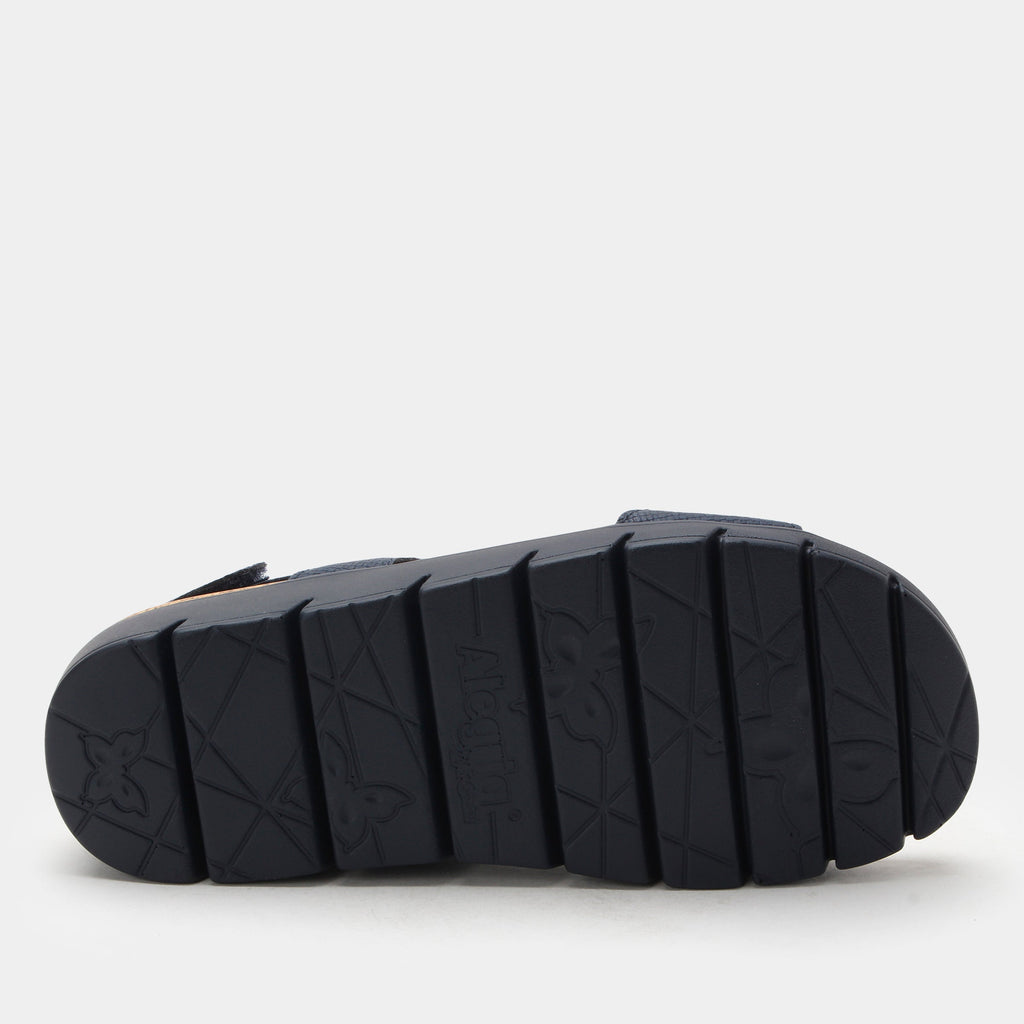 Henna Netted Navy Sandal | Alegria Shoes