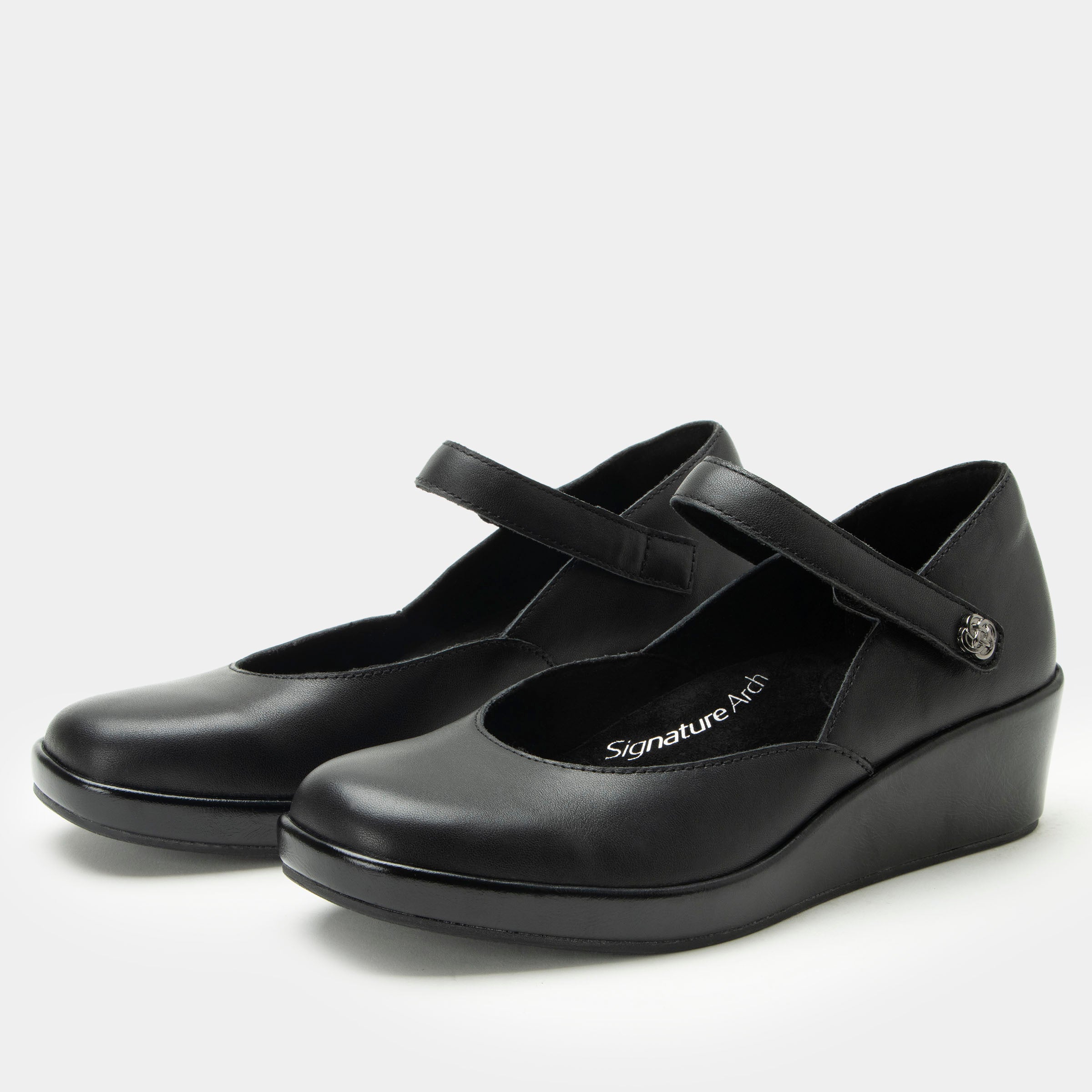 black wedge heel dress shoes IDIFU Women's Sandal Dressy Low 2 Inch Other Materials. Clap Pointed Toe Wedge |