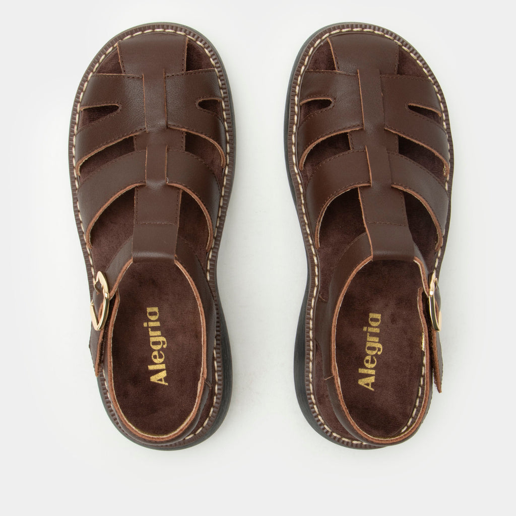 Ingrid Chocolate sandal| Brown leather sandal on a chunky 90's 4 Ever outsole.