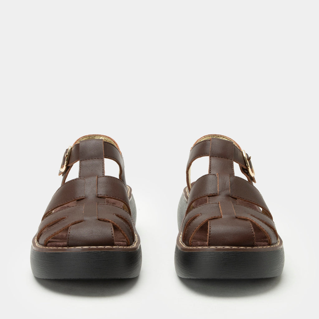 Ingrid Chocolate sandal| Brown leather sandal on a chunky 90's 4 Ever outsole.