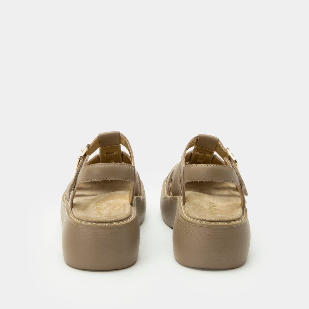 Ingrid Beige sandal| Tan leather sandal on a chunky 90's 4 Ever outsole.