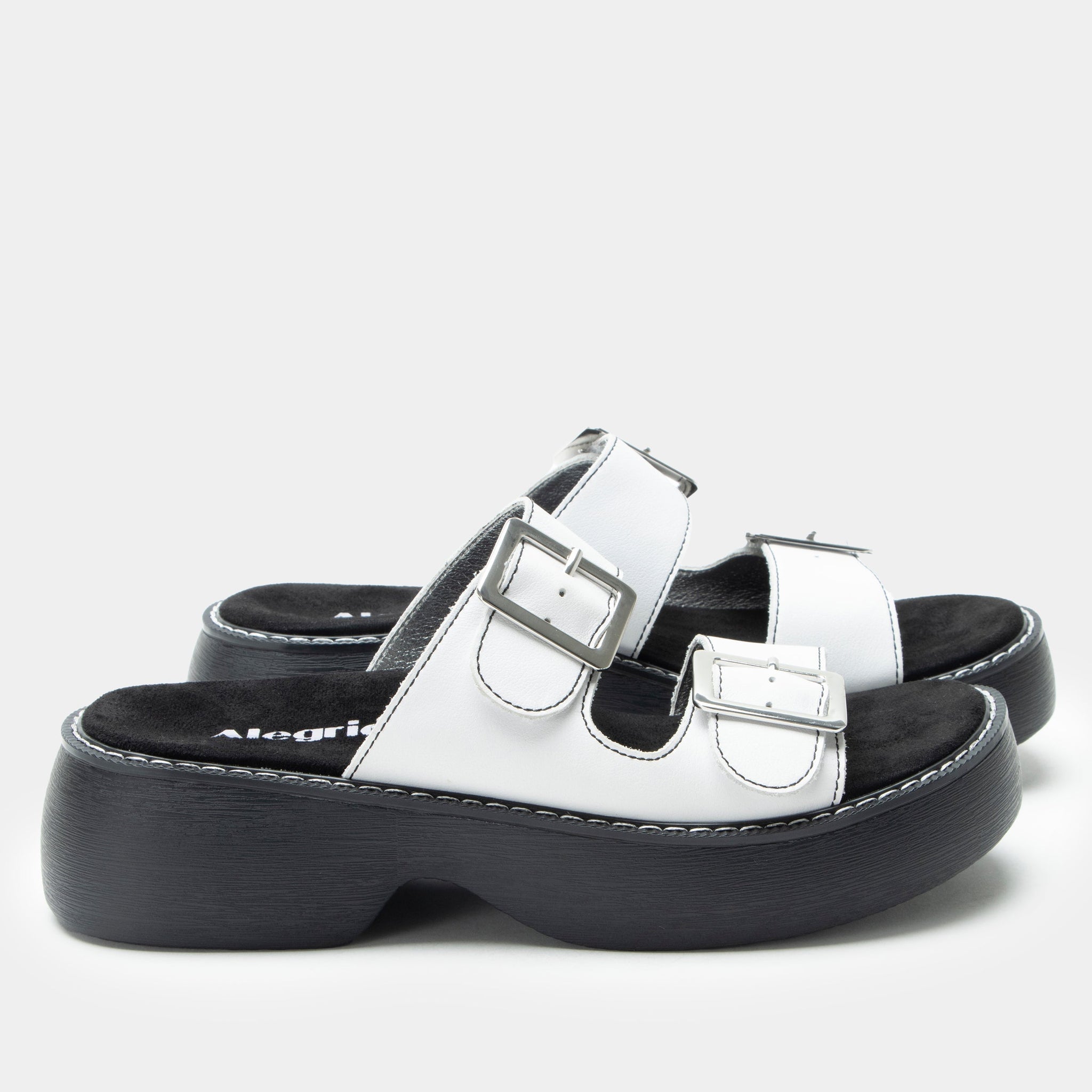 Iza White Sandal - Alegria Shoes