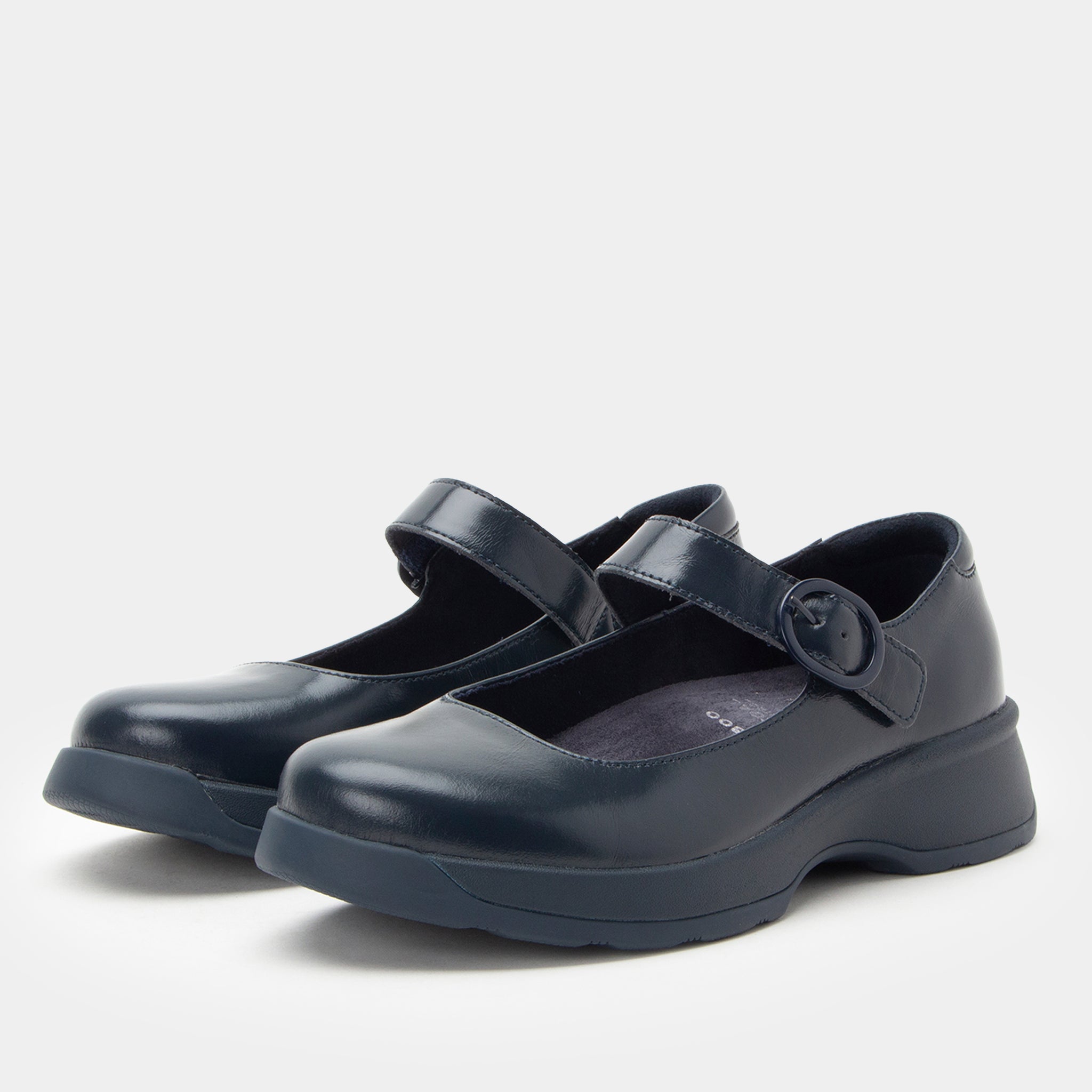 Jazmine Glazed Navy Shoe - Alegria Shoes