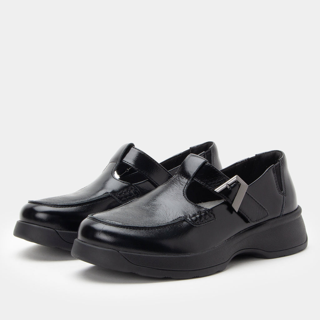 Jensie Glazed Black Shoe