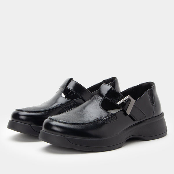 Jensie Glazed Black Shoe - Alegria Shoes
