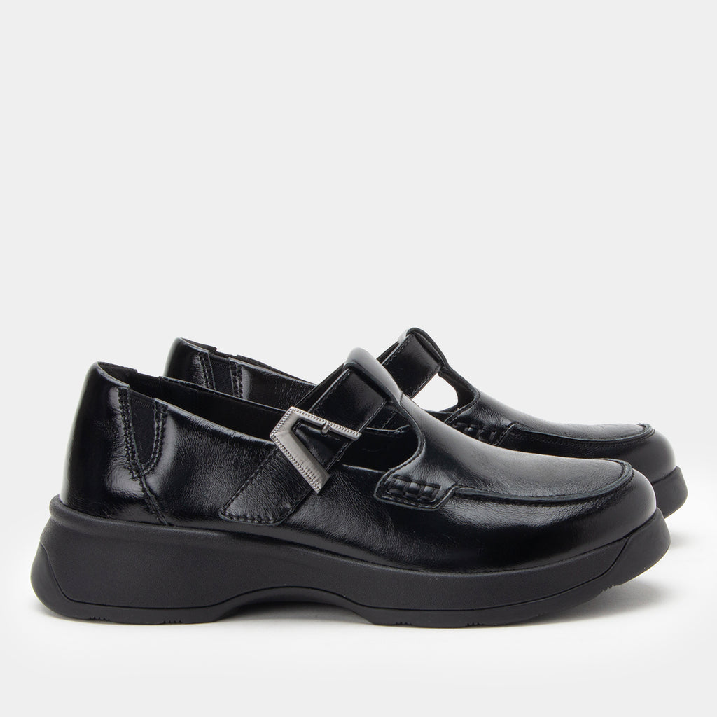 Jensie Glazed Black Shoe
