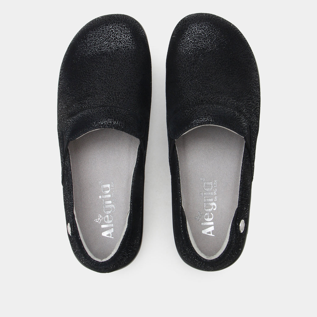 Keli Crackle Black Shoe | Alegria Shoes