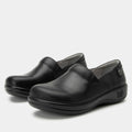 Keli Oiled Black slip on style shoe with career casual outsole - KEL-7582_S1