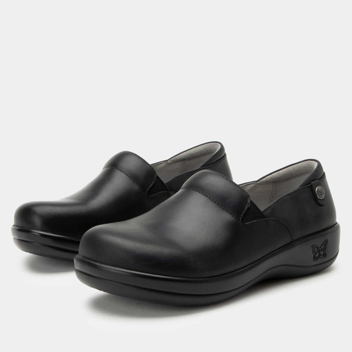 Keli Oiled Black slip on style shoe with career casual outsole - KEL-7582_S1