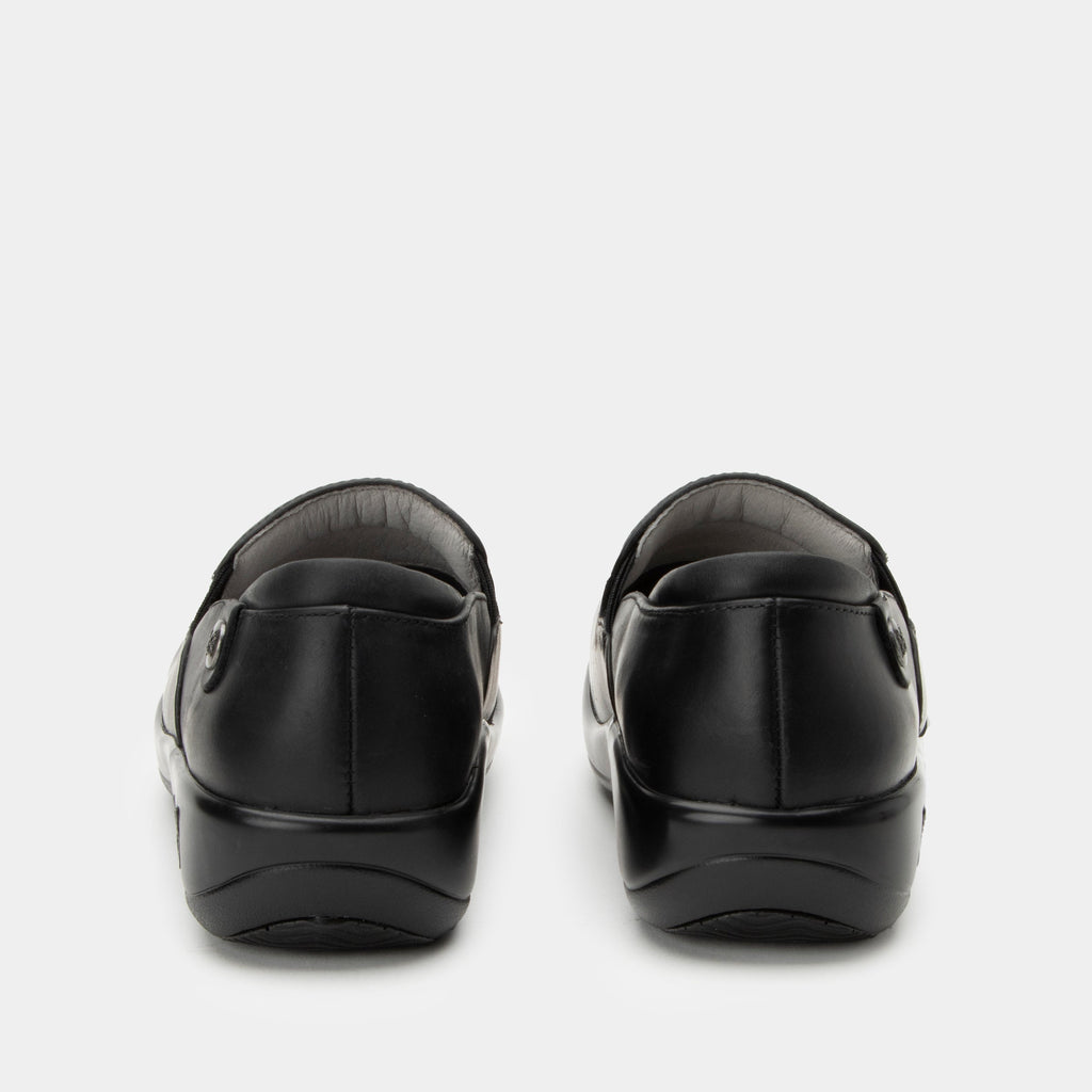 Keli Oiled Black slip on style shoe with career casual outsole - KEL-7582_S4