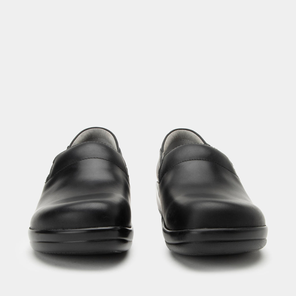 Keli Oiled Black slip on style shoe with career casual outsole - KEL-7582_S6