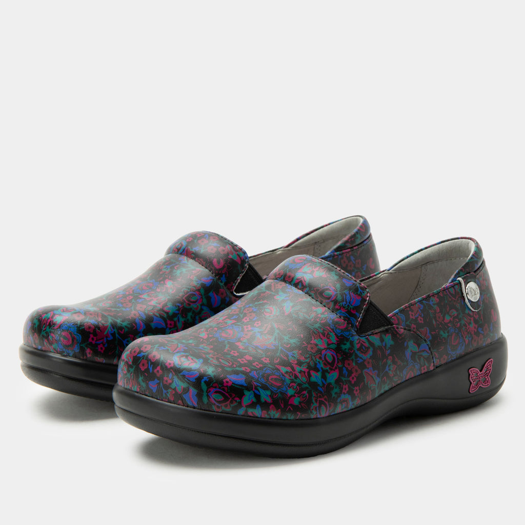 Keli Wunderkind Shoe on a Career casual outsole| Multi color shoe on printed leather uppers.