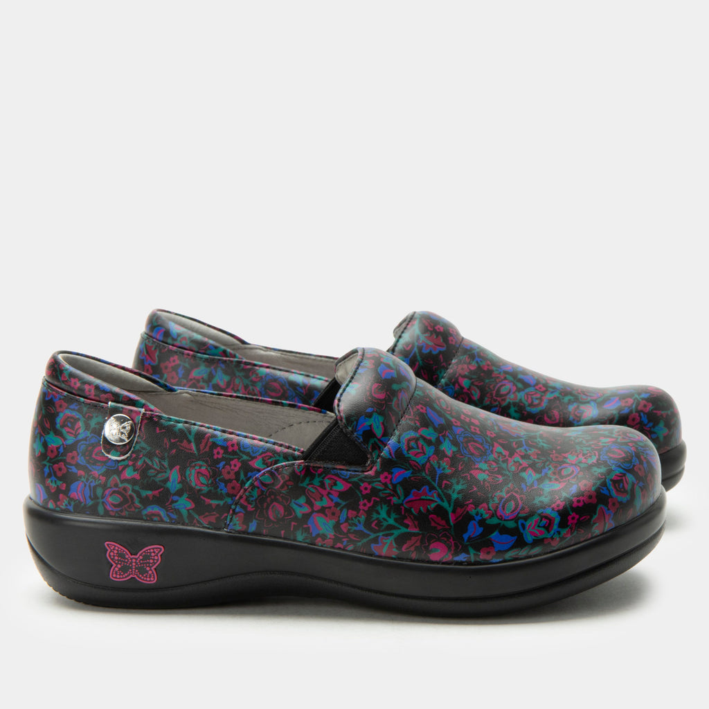 Keli Wunderkind Shoe on a Career casual outsole| Multi color shoe on printed leather uppers.
