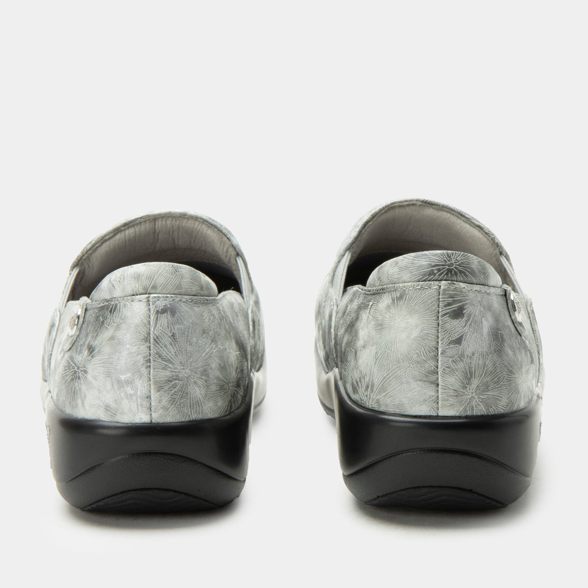Keli Stellar Silver Shoe on a Career casual outsole| Laser etched Silver shoe on leather uppers.