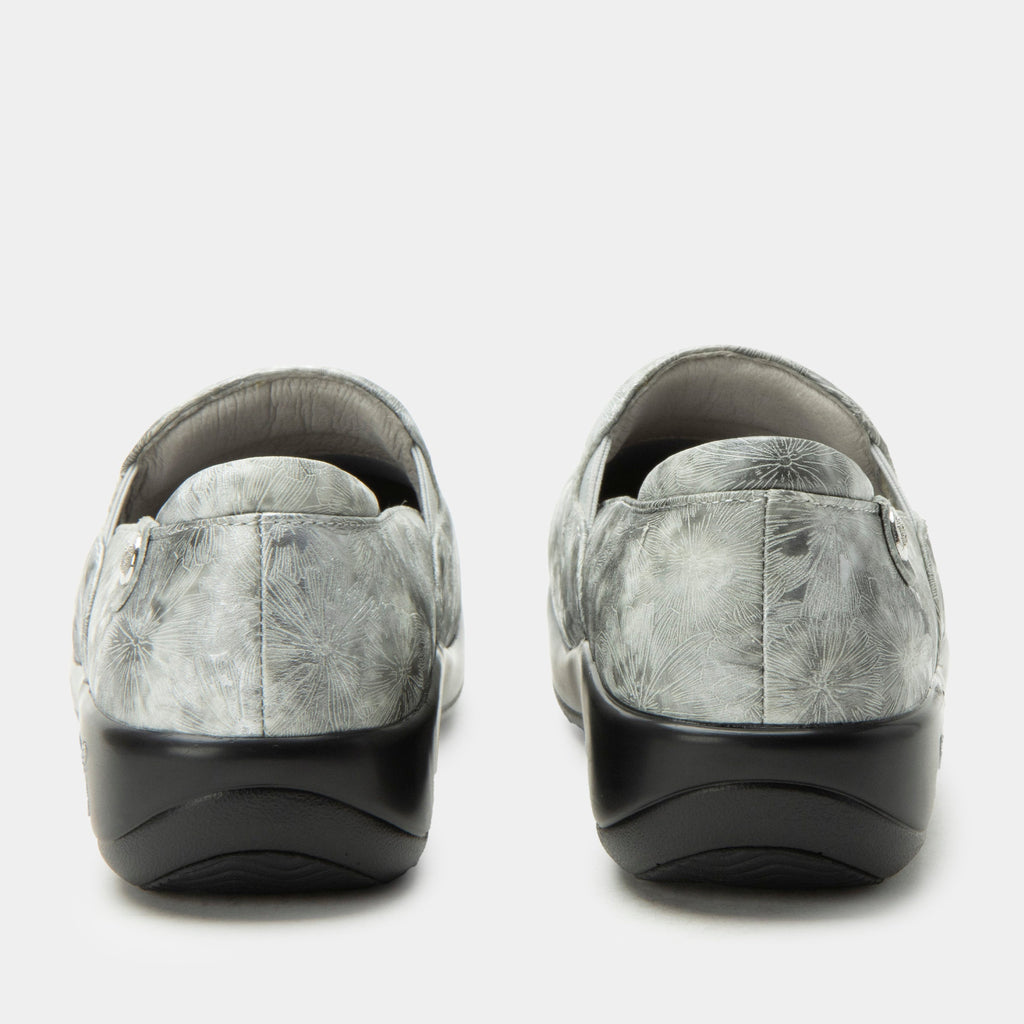 Keli Stellar Silver Shoe on a Career casual outsole| Laser etched Silver shoe on leather uppers.