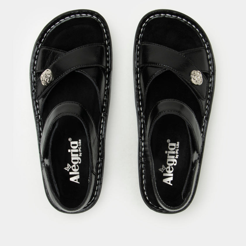 Kelsi Black Sapphire Sandal - Alegria Shoes
