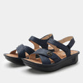 Kelsi Fondly Navy Sandal | Alegria Shoes