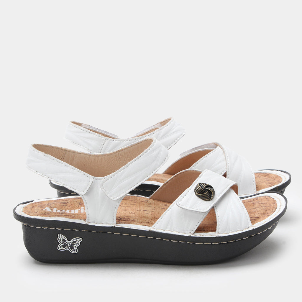 Kelsi Fondly White Sandal | Alegria Shoes