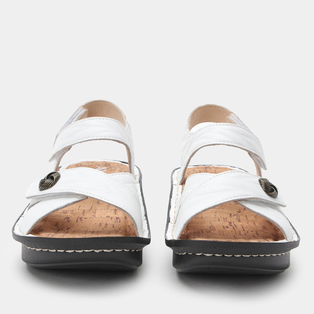 Kelsi Fondly White Sandal | Alegria Shoes