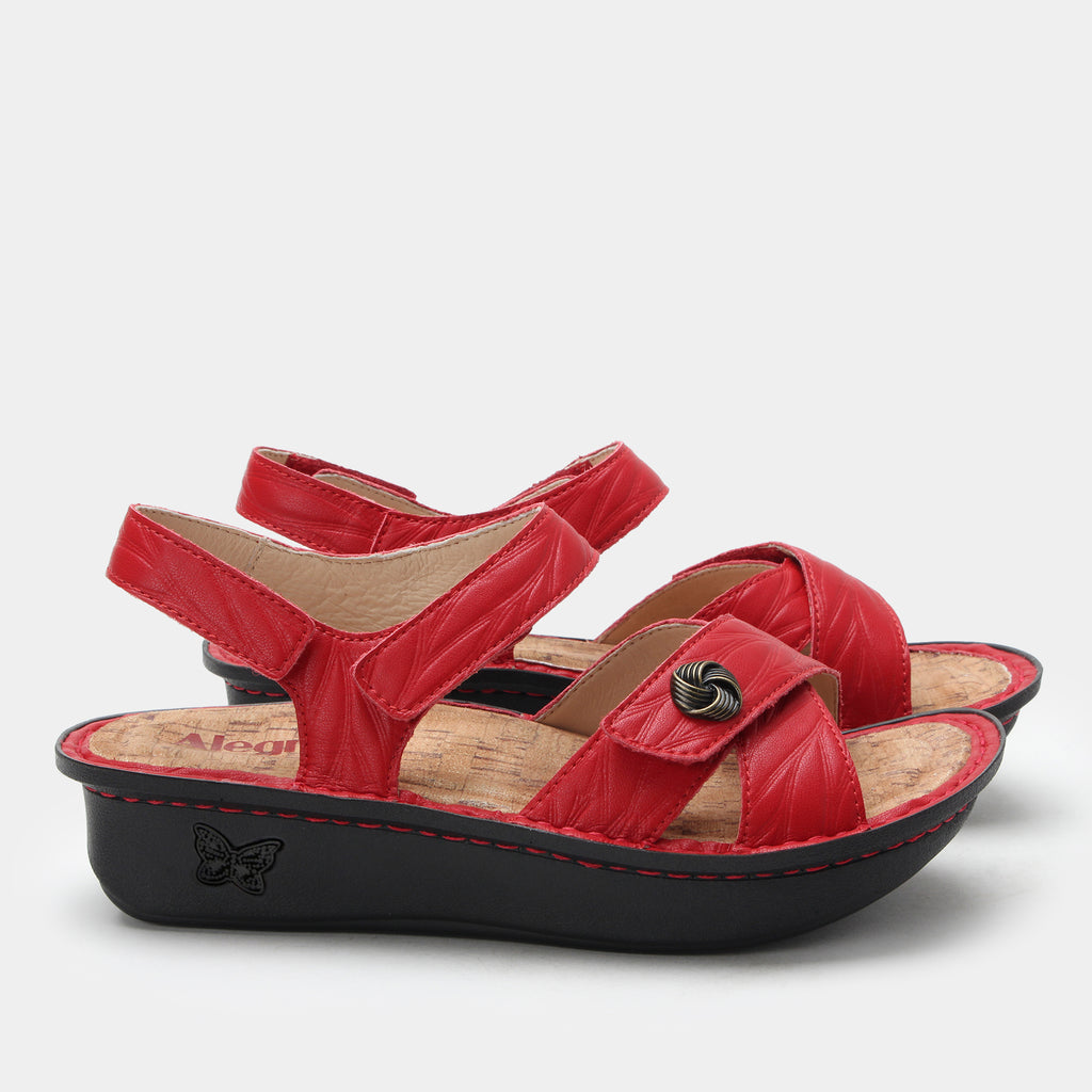 Kelsi Fondly Red Sandal | Alegria Shoes