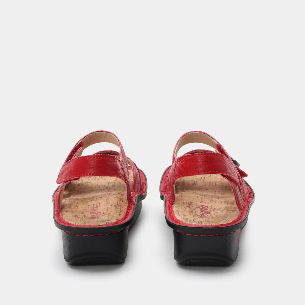 Kelsi Fondly Red Sandal | Alegria Shoes