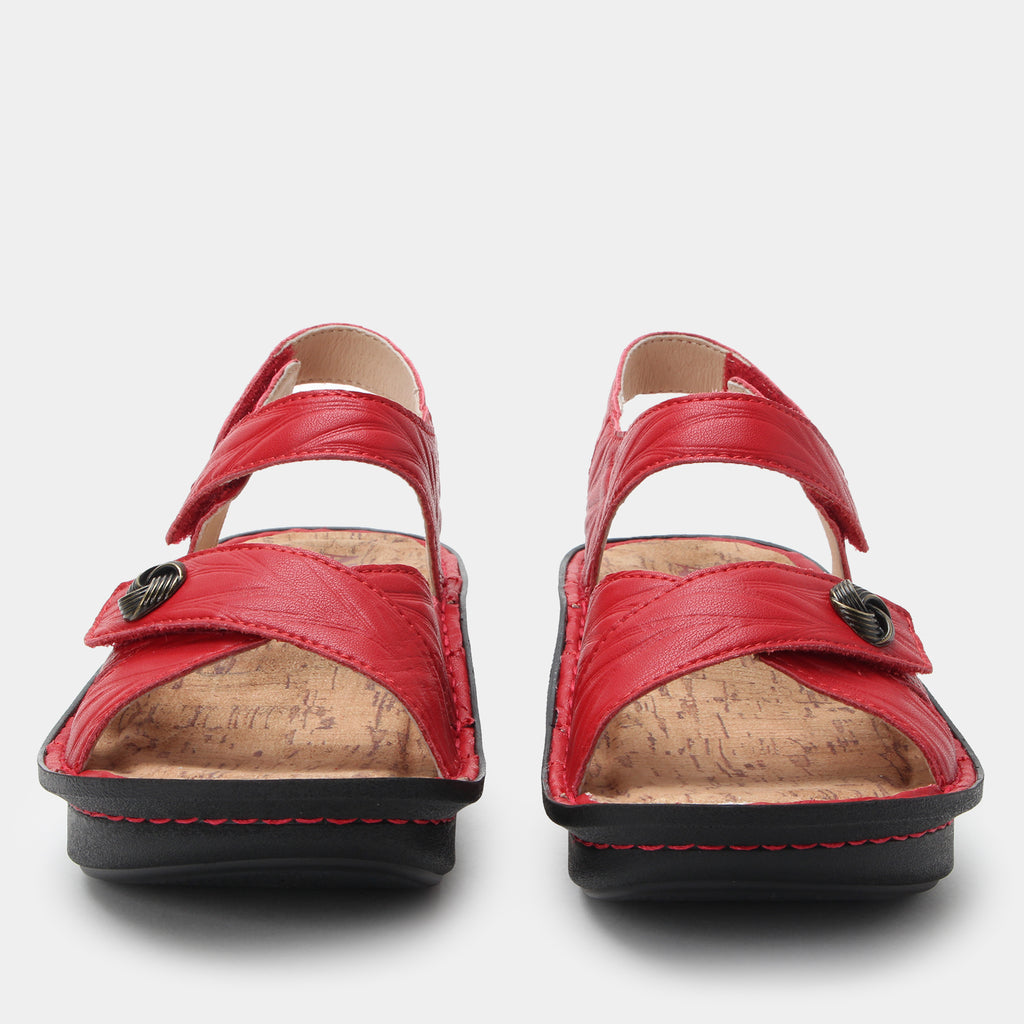 Kelsi Fondly Red Sandal | Alegria Shoes