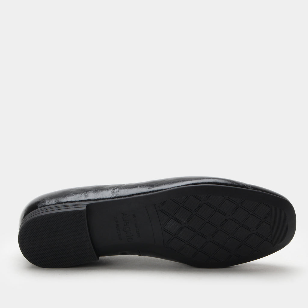 Leilah Black Gloss Shoe | Alegria Shoes