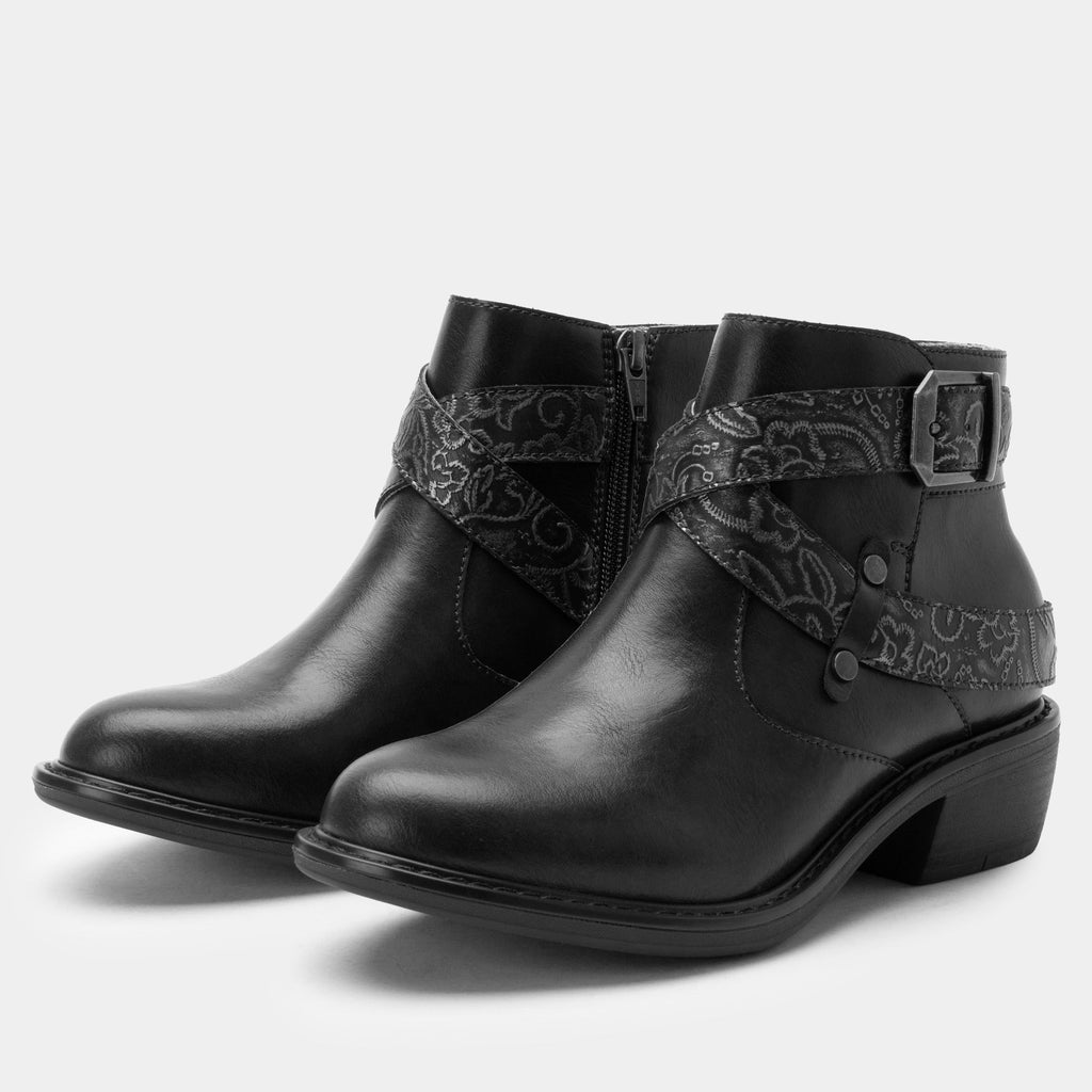 Millie Embroider Me Black Boot | Alegria Shoes