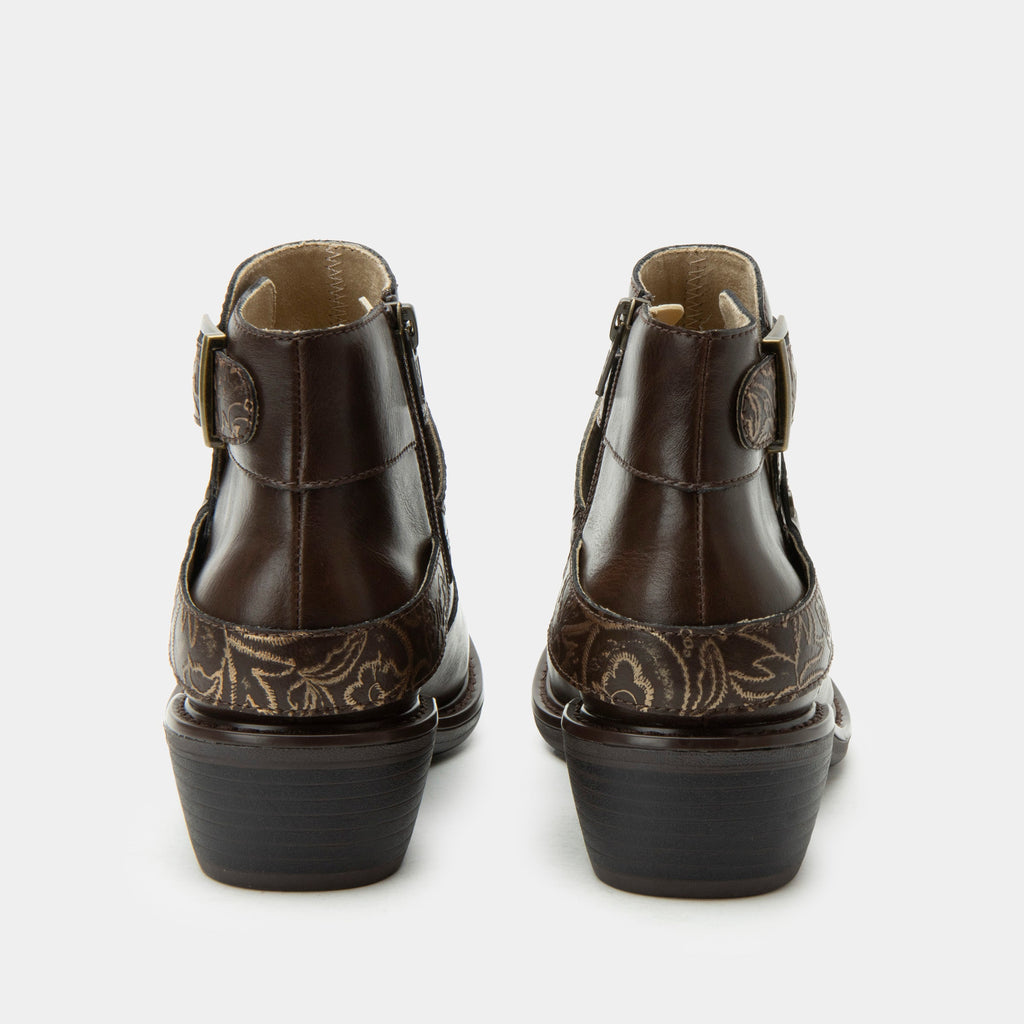 Millie Embroider Me Brown Boot | Alegria Shoes