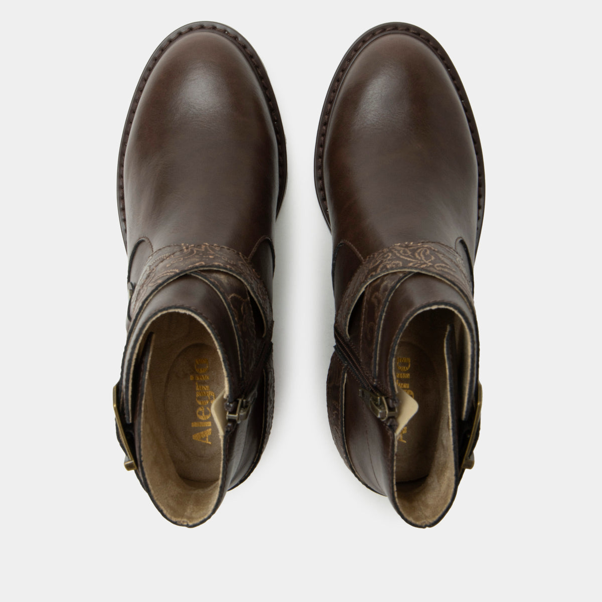 Millie Embroider Me Brown Boot | Alegria Shoes