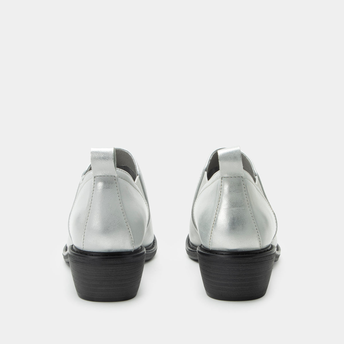 Merle Silver White Boot | Alegria Shoes