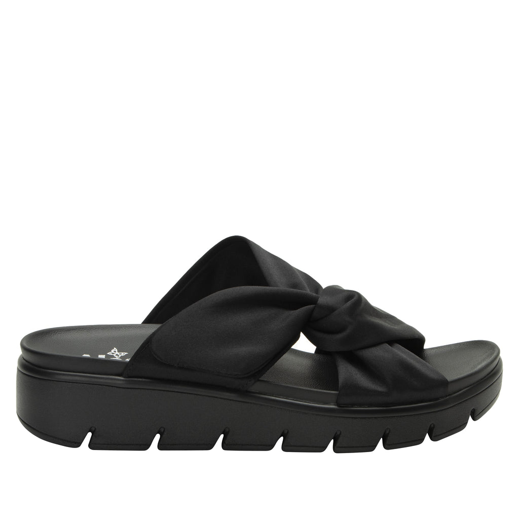 Mylee Black Softie Sandal | Alegria Shoes